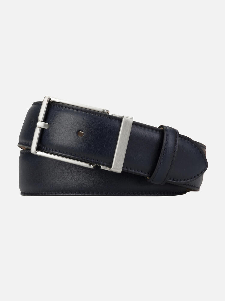 Navy leren riem