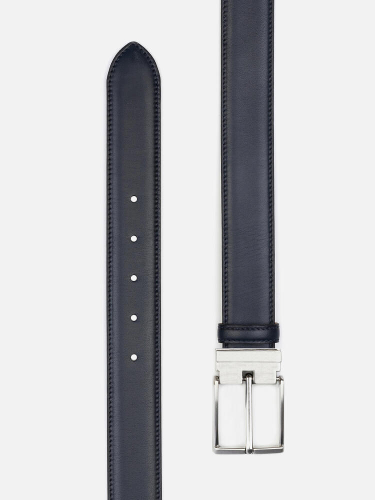 Navy leren riem