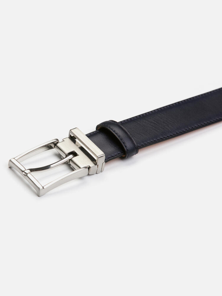 Navy leather belt