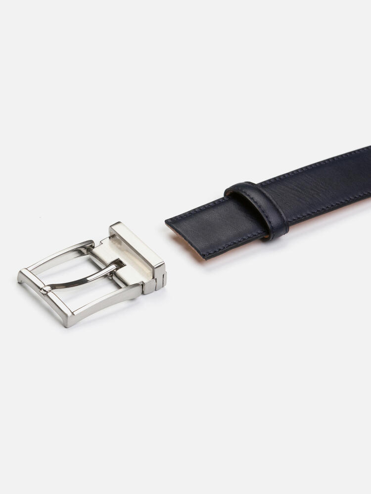 Navy leather belt