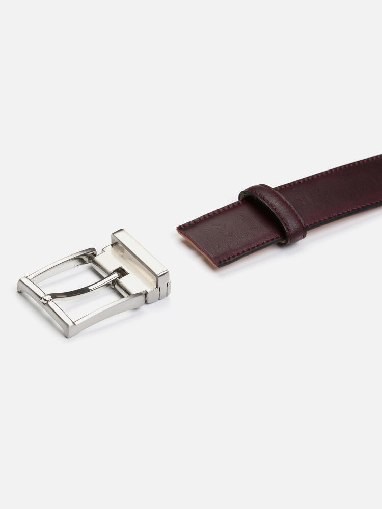 Bordeaux leather belt