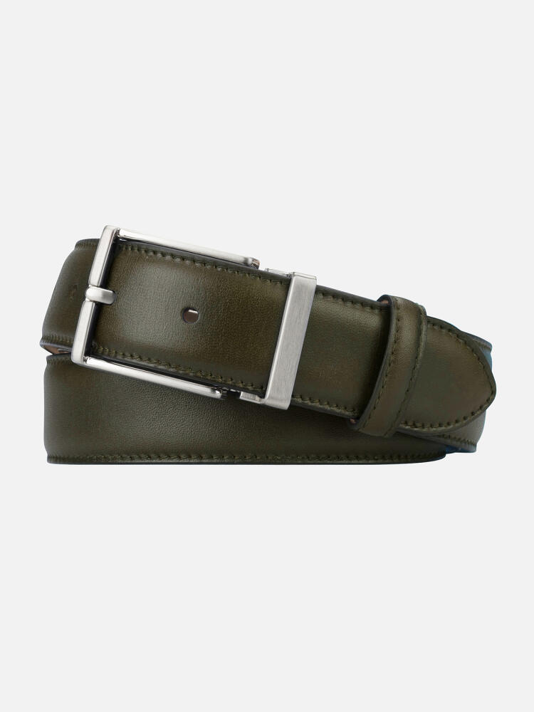 Khaki leather belt