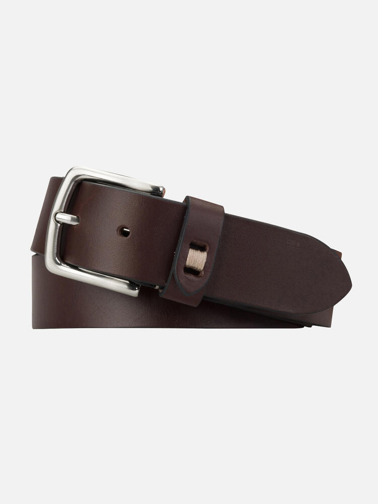 Ceinture en cuir patiné chocolat