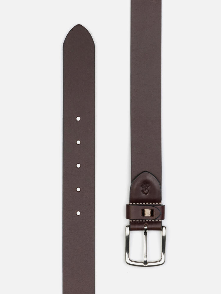 Ceinture en cuir patiné chocolat