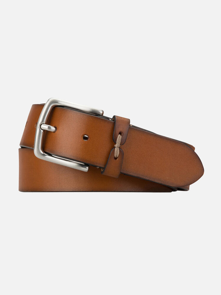 Ceinture en cuir patiné marron