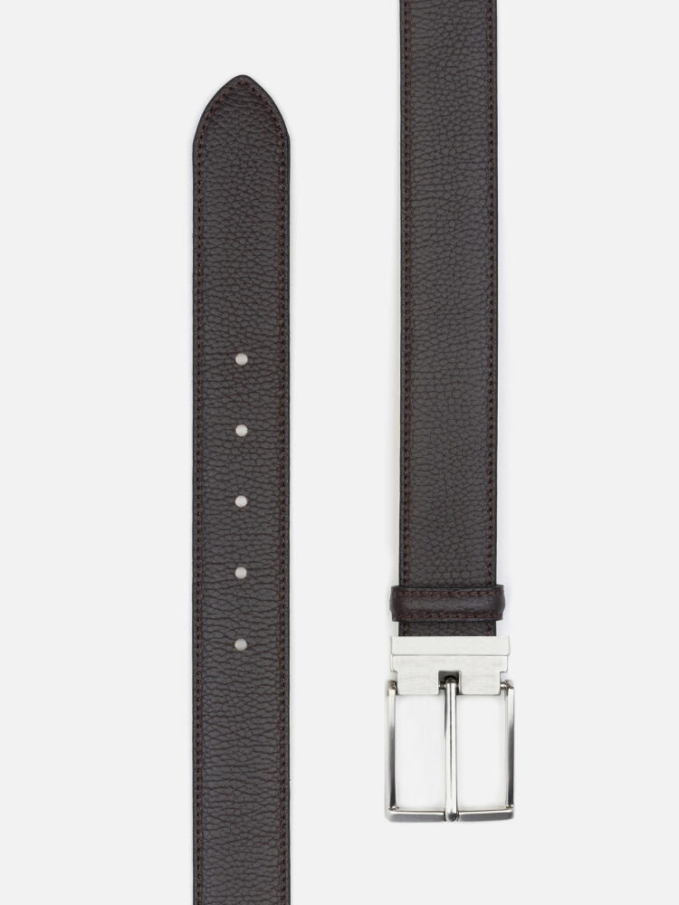 Chocolate calf leather belt