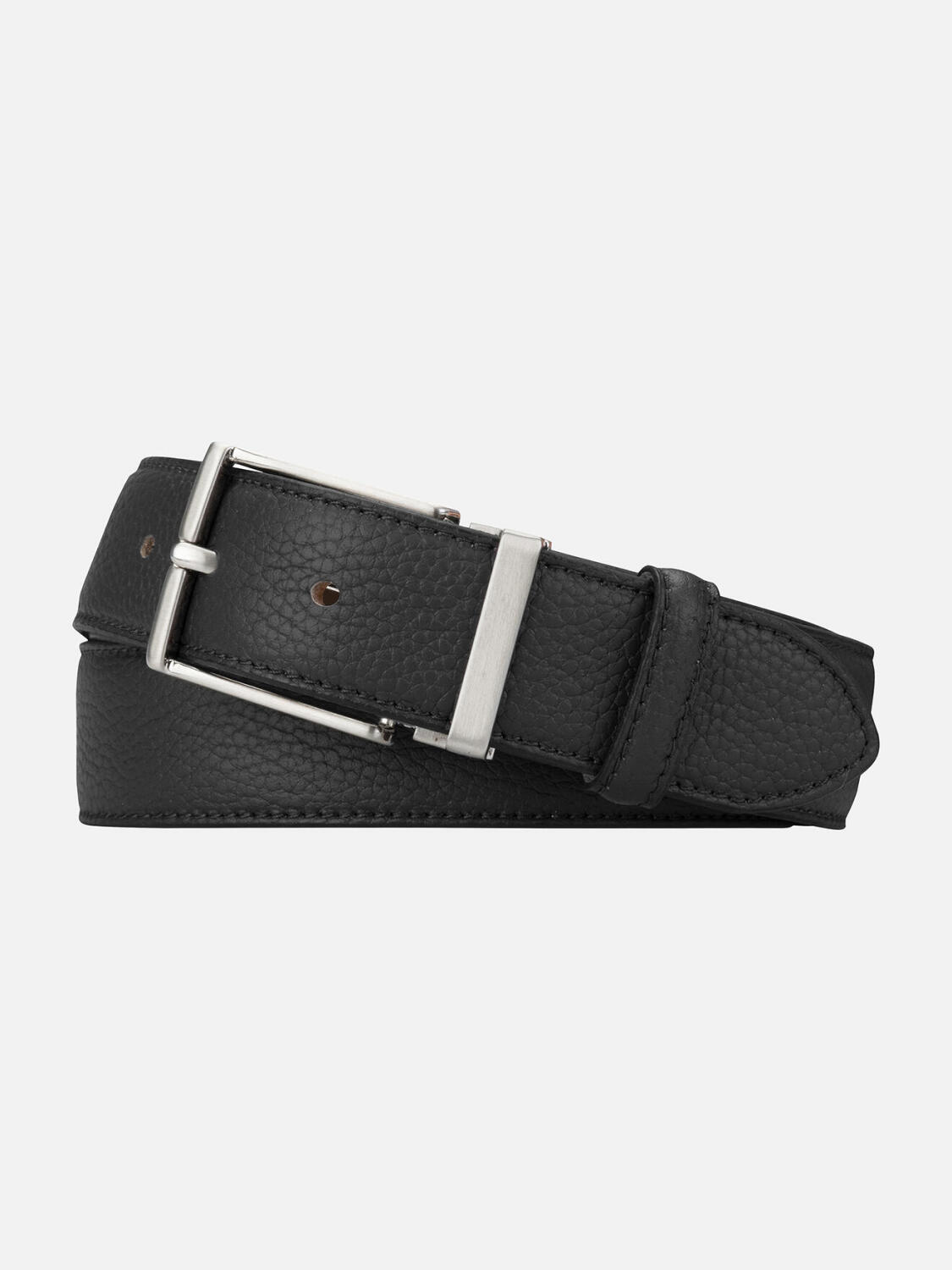 Ceinture en cuir taurillon noir