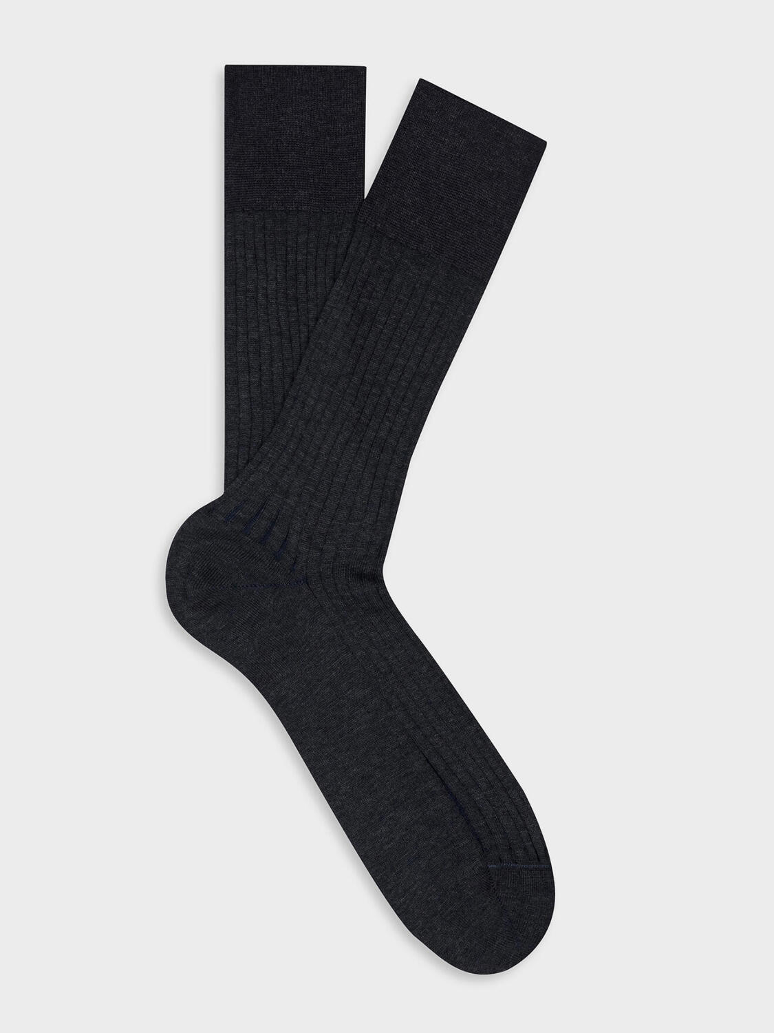 Chaussettes vanisées en fil d'écosse anthracite