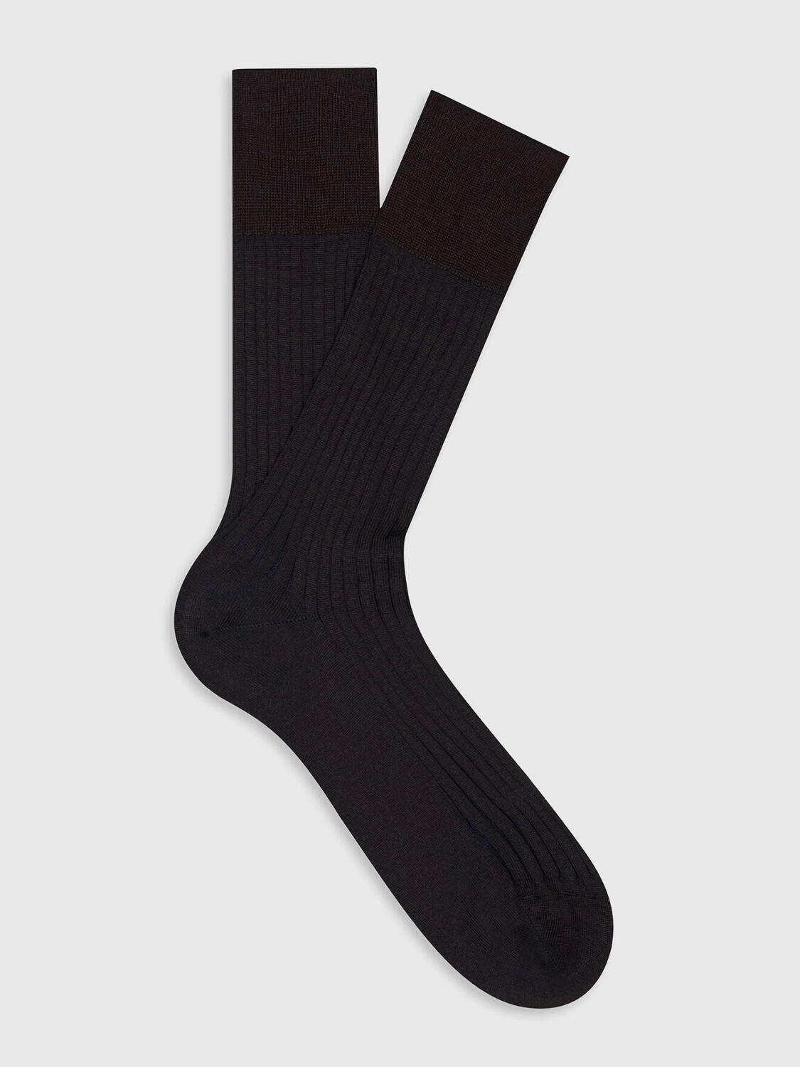 Chaussettes vanisées en fil d'écosse chocolat