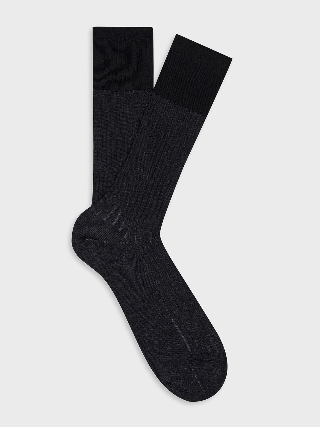 Chaussettes vanisées en fil d'écosse noir