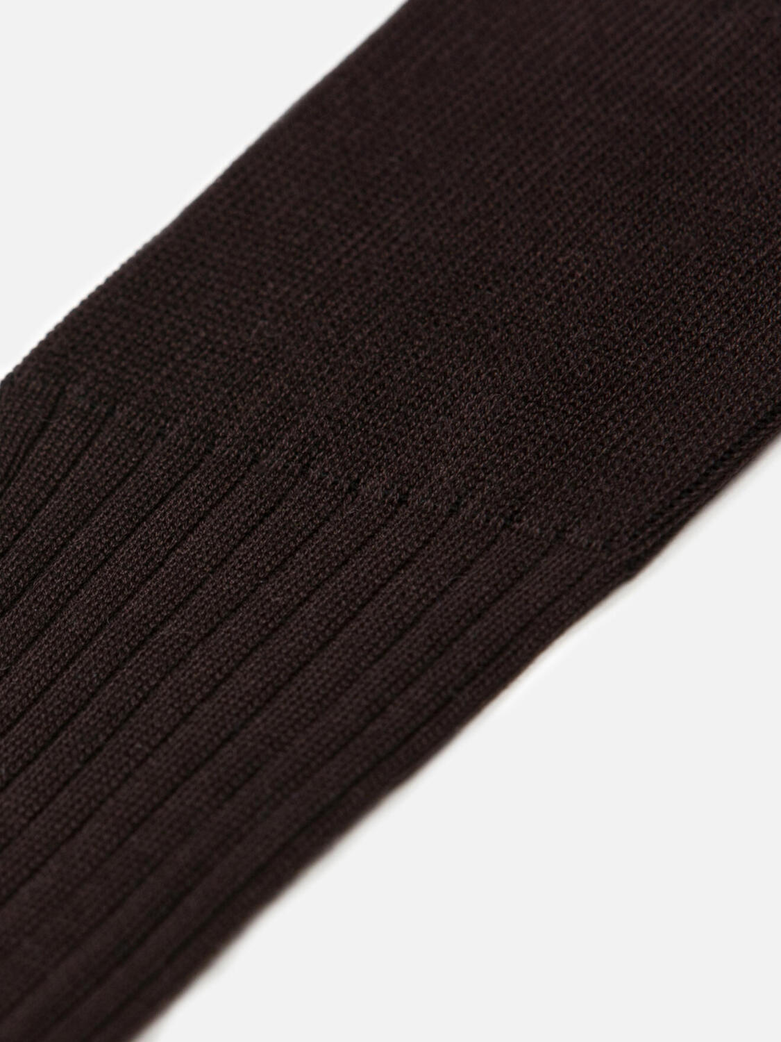 Bret socks in chocolate tartan yarn