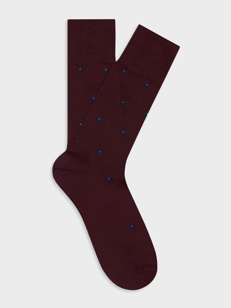 Barney jacquard socks burgundy