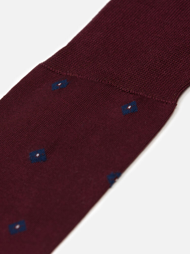 Barney jacquard socks burgundy