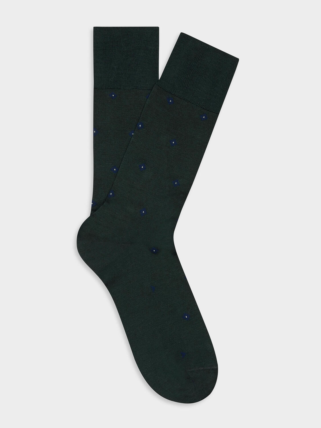 Barney green socks with jacquard pattern