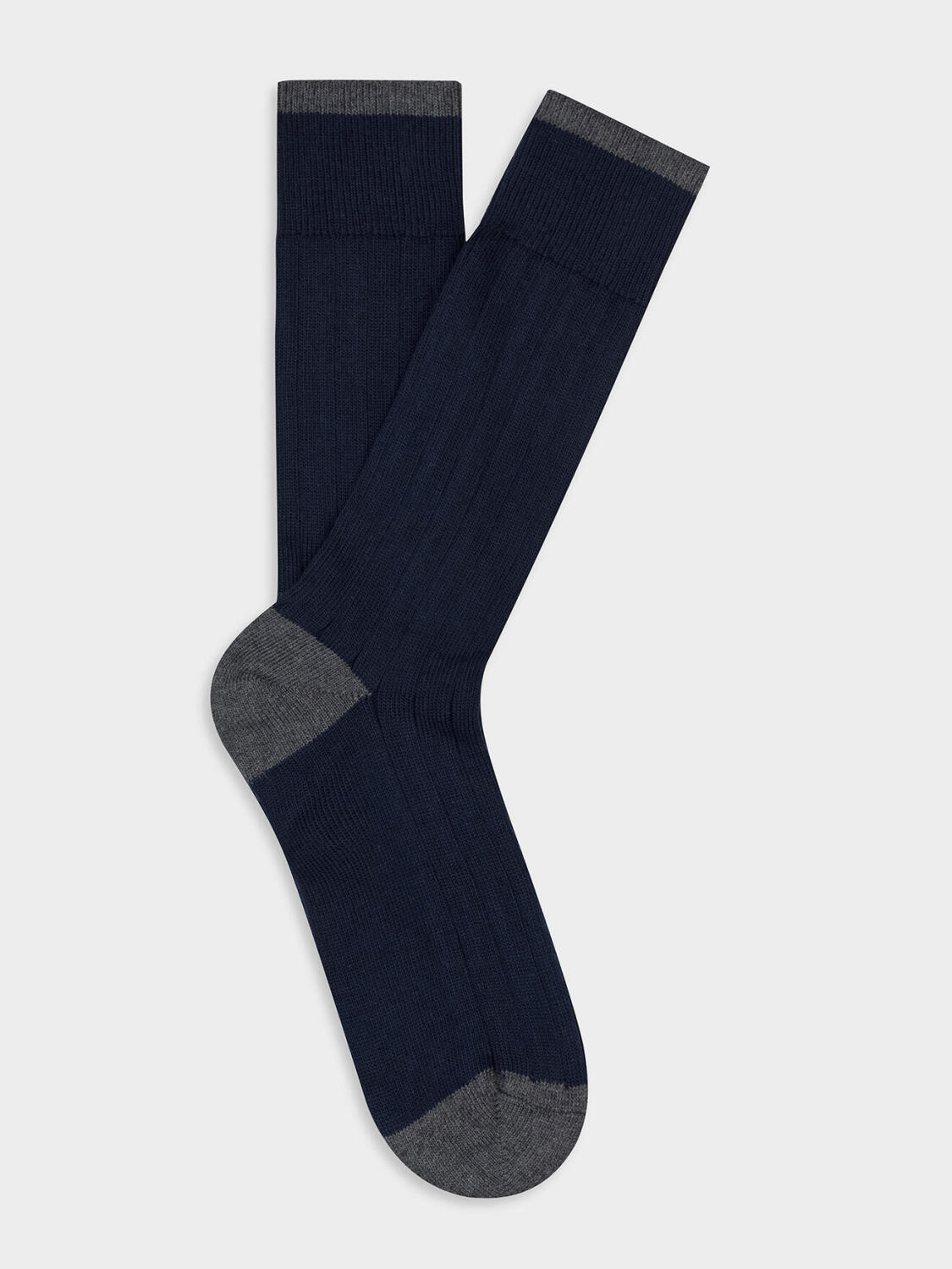 Barry tweekleurige sokken marine