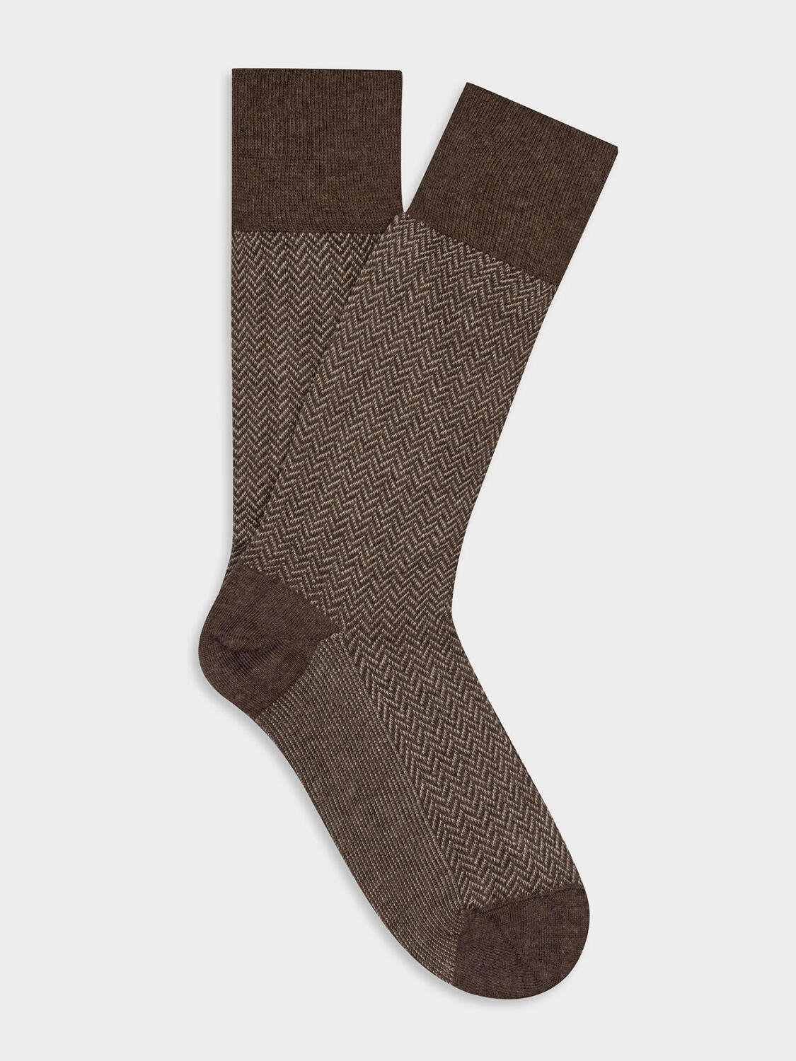 Chaussettes Bart à motif chevron marron