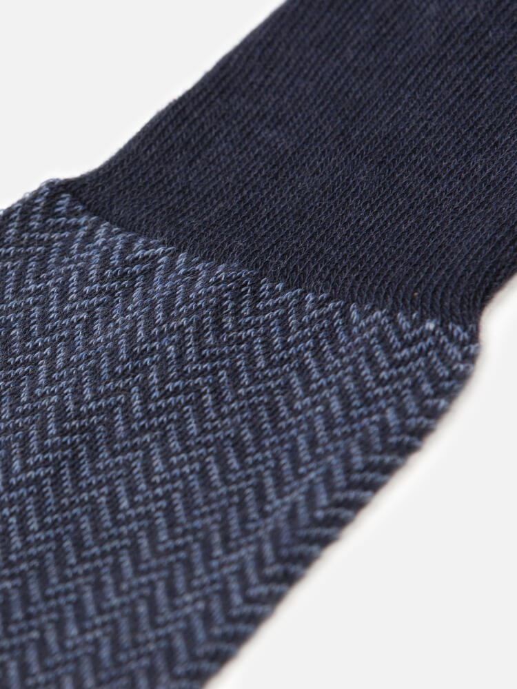 Bart Socks navy herringbone