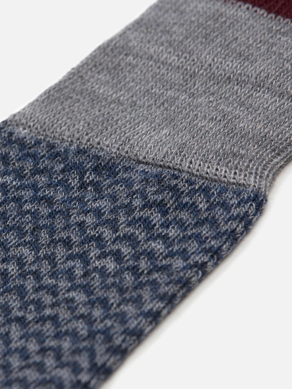 Bauer socks in grey herringbone pattern