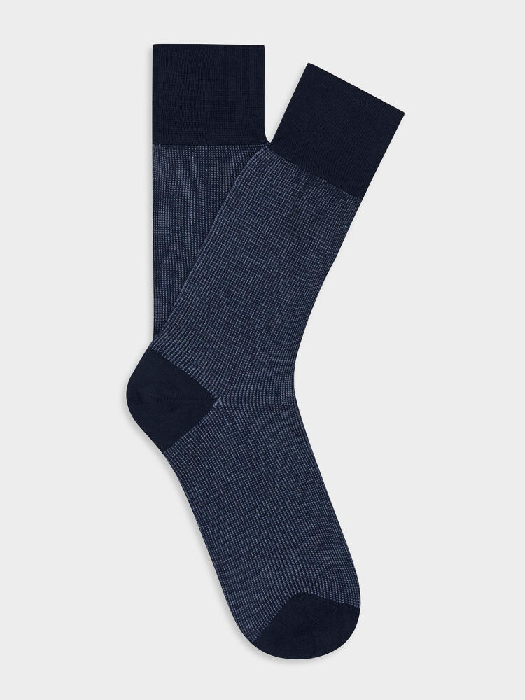 Ben socks with blue micro-pattern