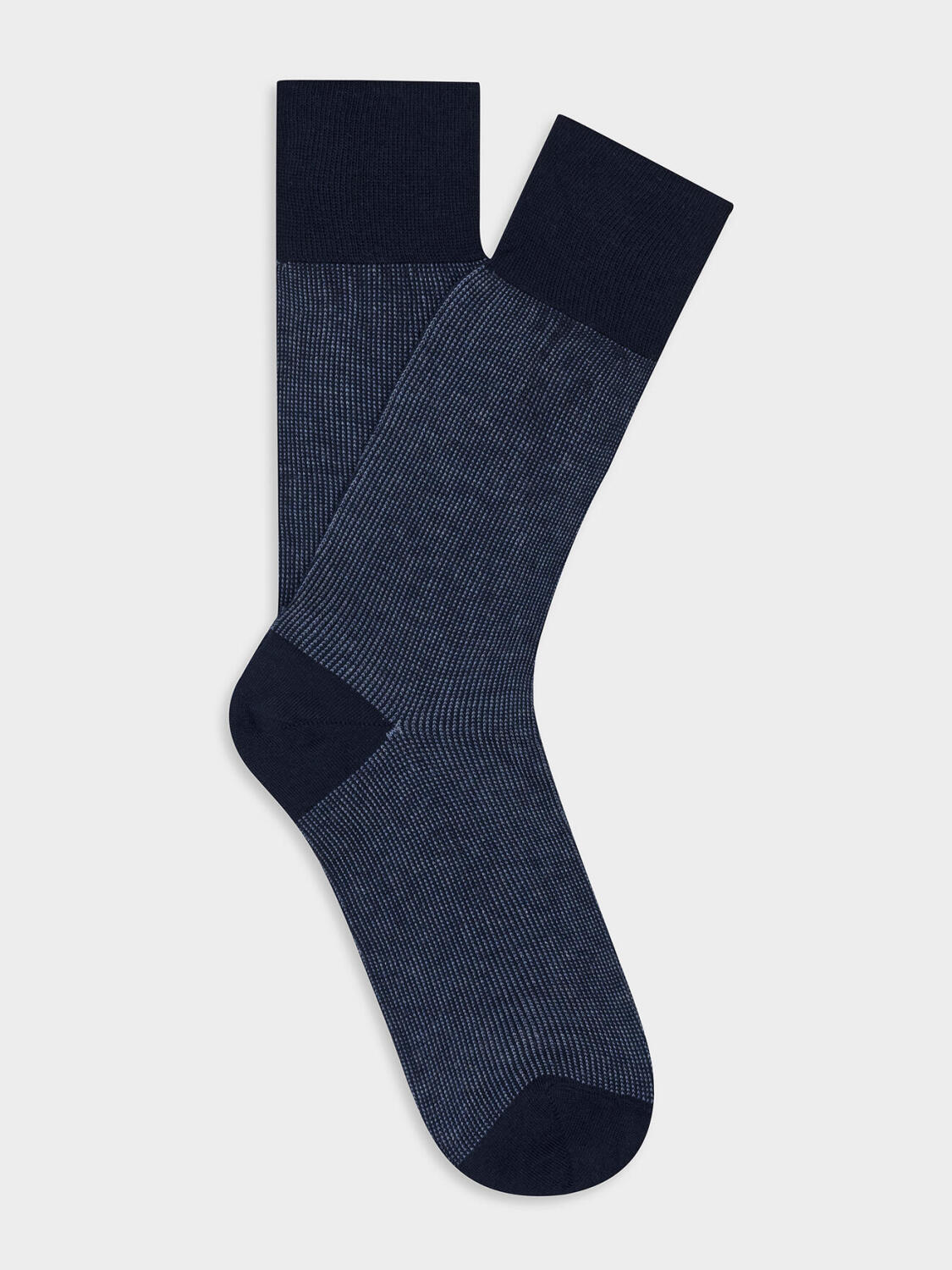 Chaussettes Ben à micro-motif bleu