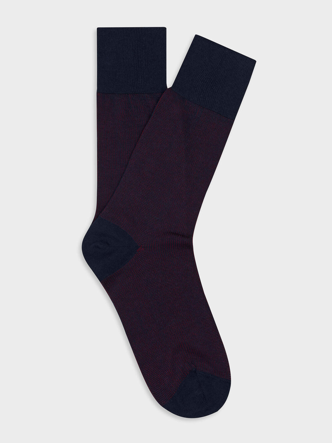 Ben socks with burgundy micro pattern