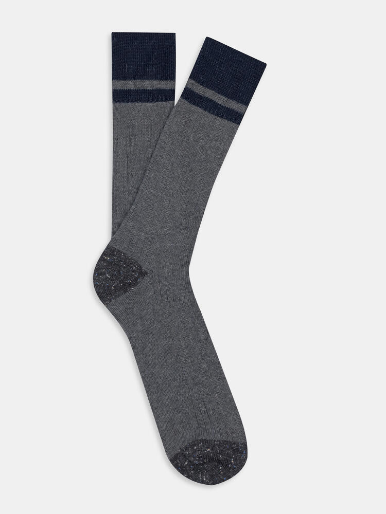 Bobby two-colour socks grey