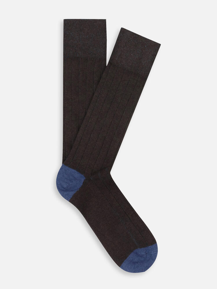 Two-tone socks chocolate
