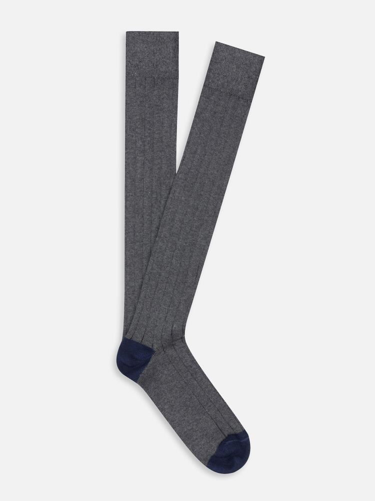 Hochzweifarbige Socken Grau