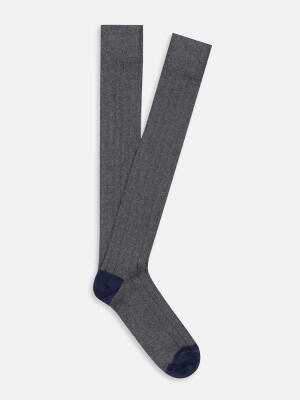 High two-tone socks grey