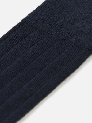 High two-tone socks navy