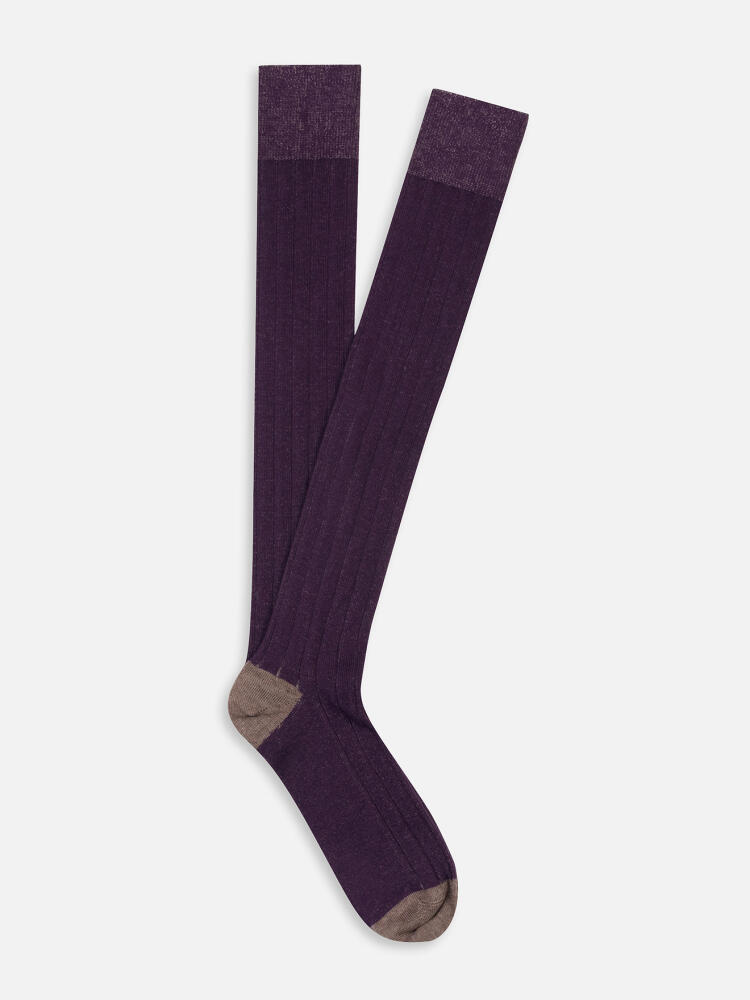 High two-tone socks purple