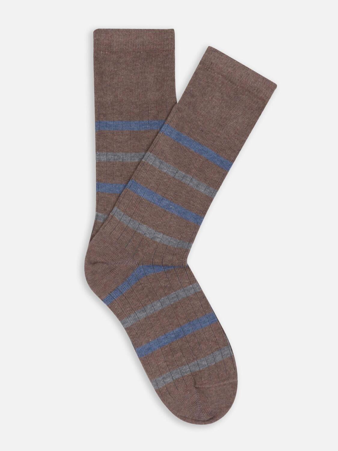 Basse beige sock with club stripes