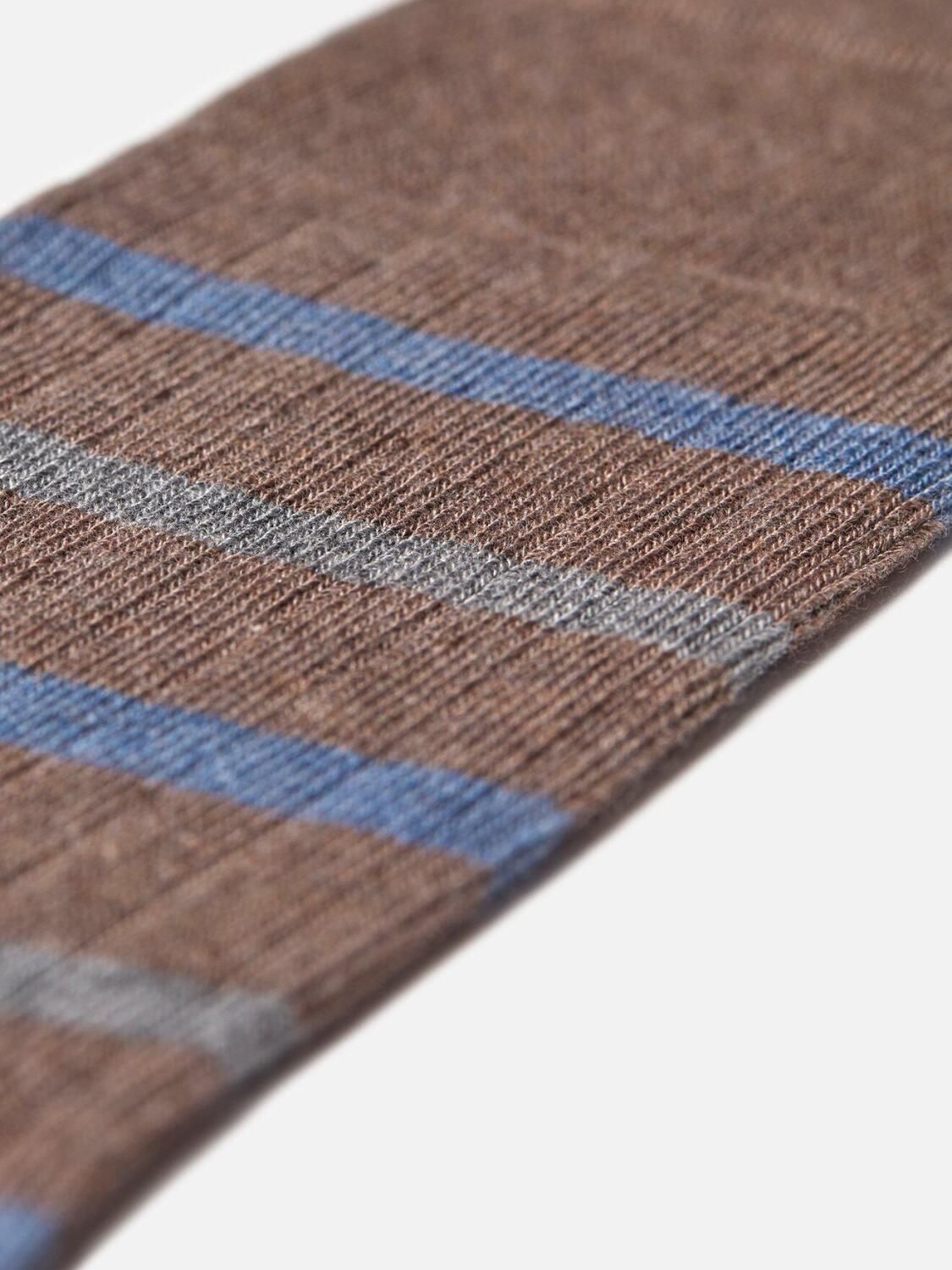 Basse beige sock with club stripes