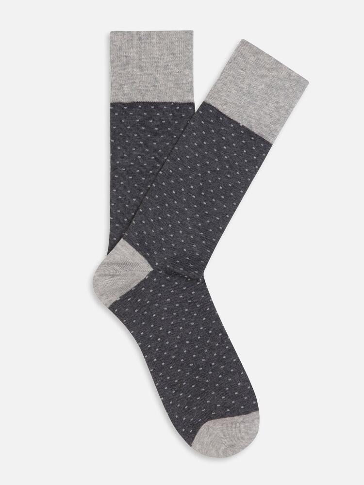 Chaussettes en coton anthracite à motif
