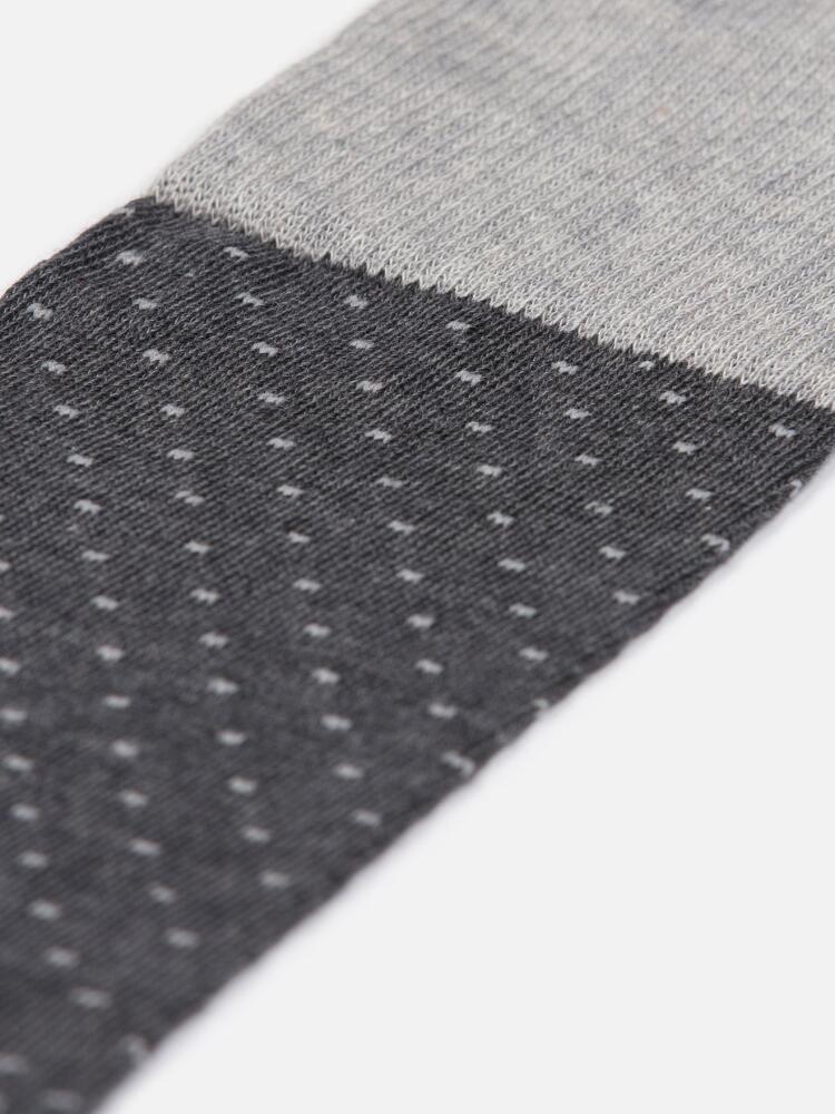Chaussettes en coton anthracite à motif