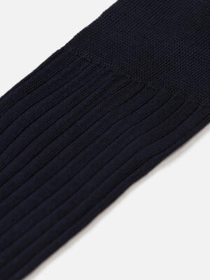 High navy socks