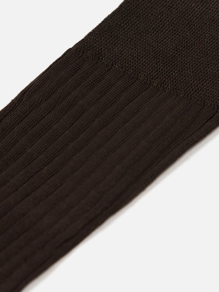 High brown socks
