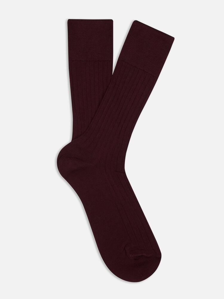 Burgundy Scotland thread low socks