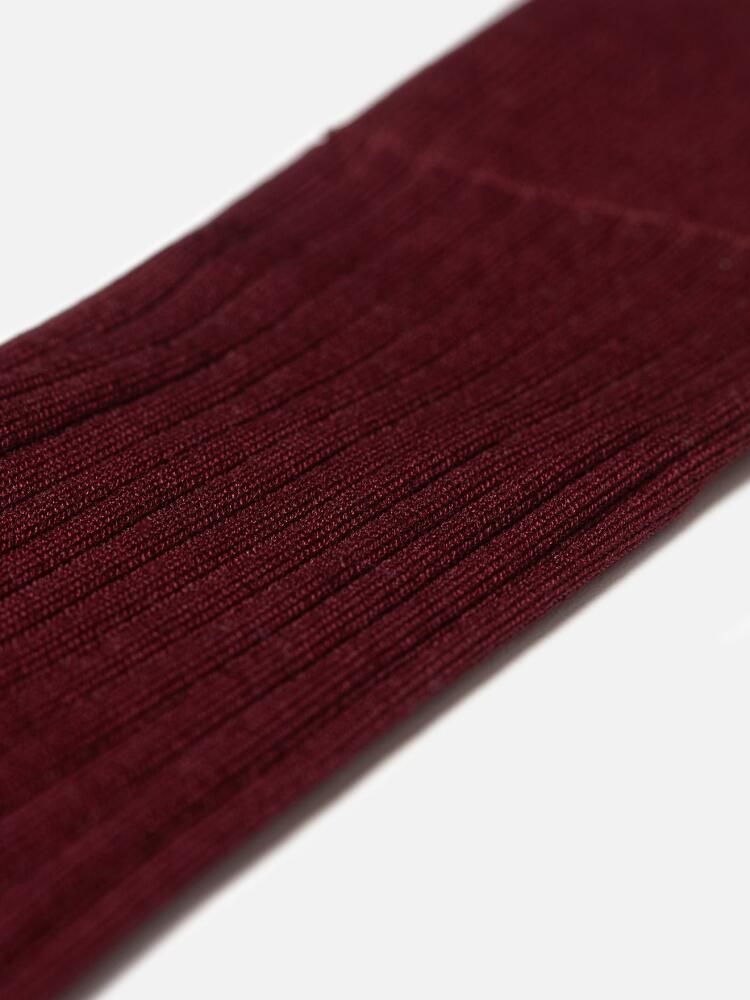 Burgundy Scotland thread low socks