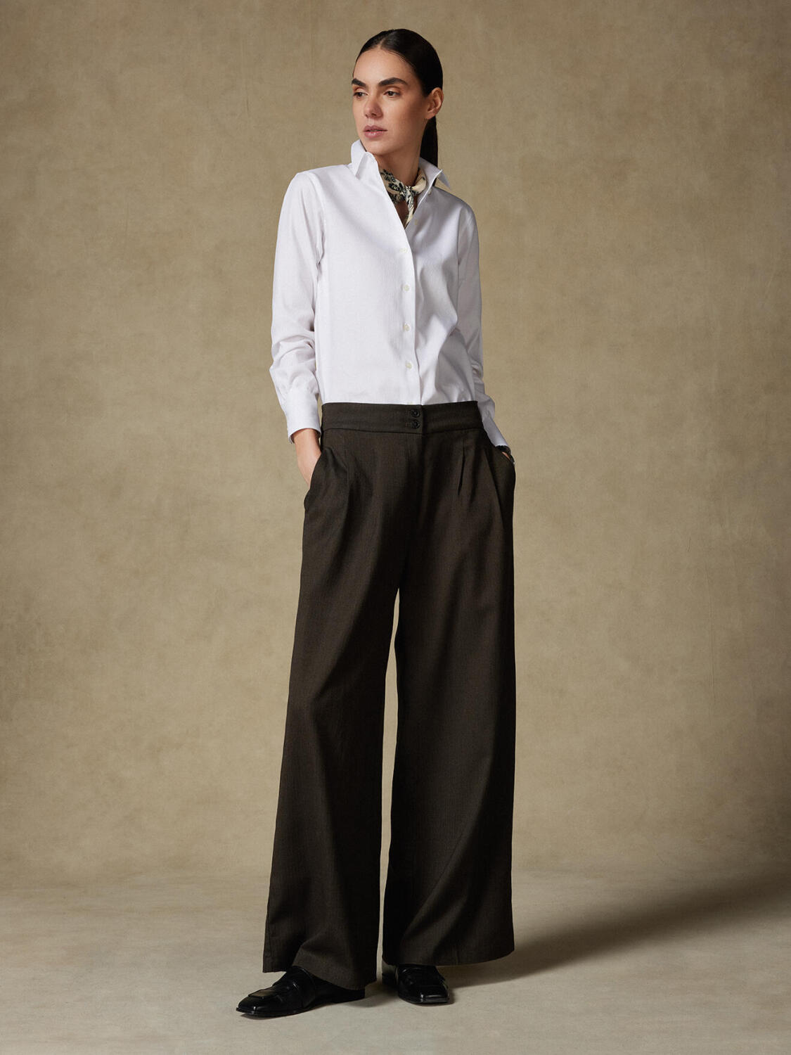 Camisa Albane piqué blanco