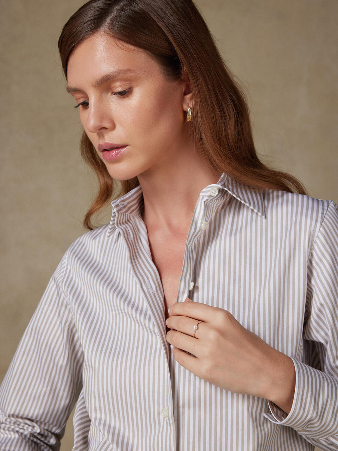 Albane grijs gestreept overhemd