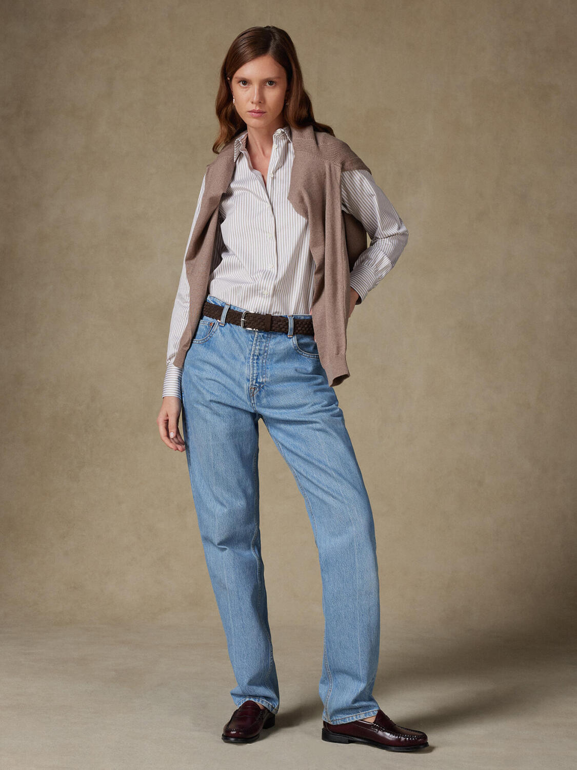 Albane grijs gestreept overhemd