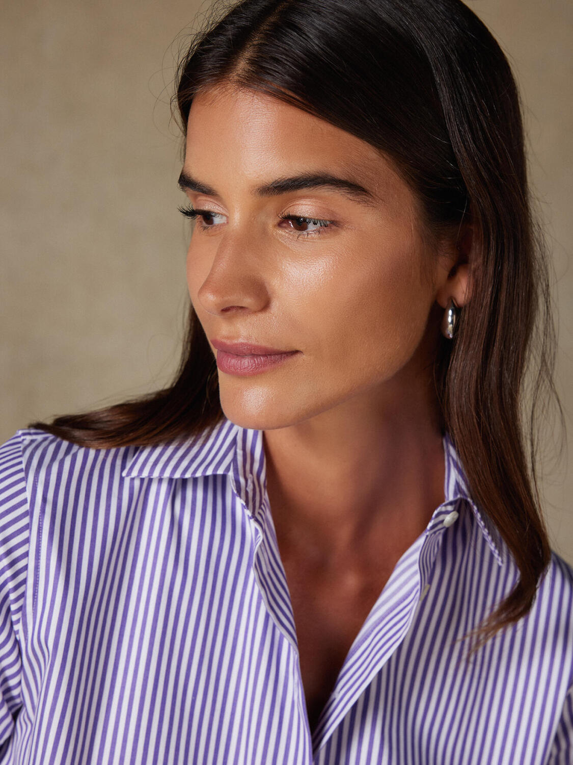 Albane pruim gestreept overhemd