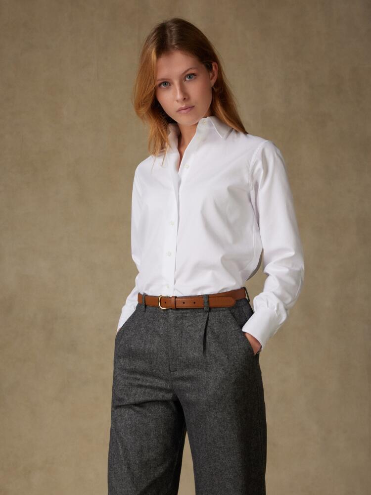 Chemise Albane texturée blanche
