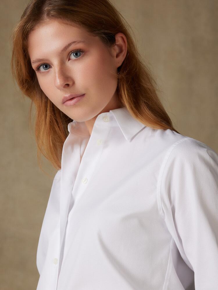 Chemise Albane texturée blanche