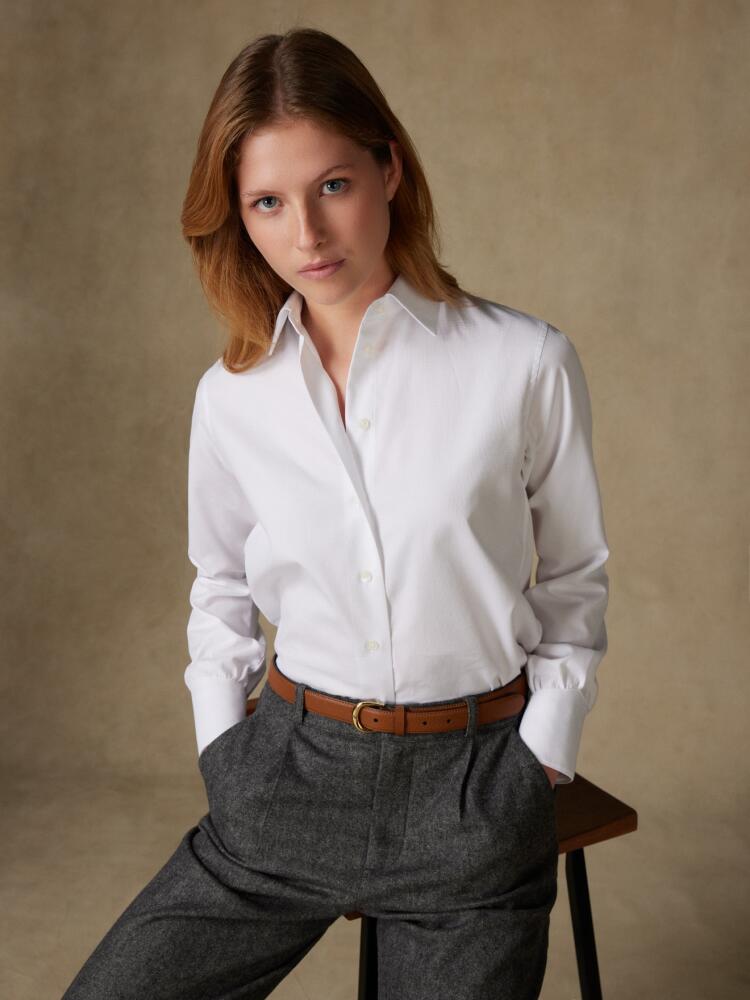 Chemise Albane texturée blanche