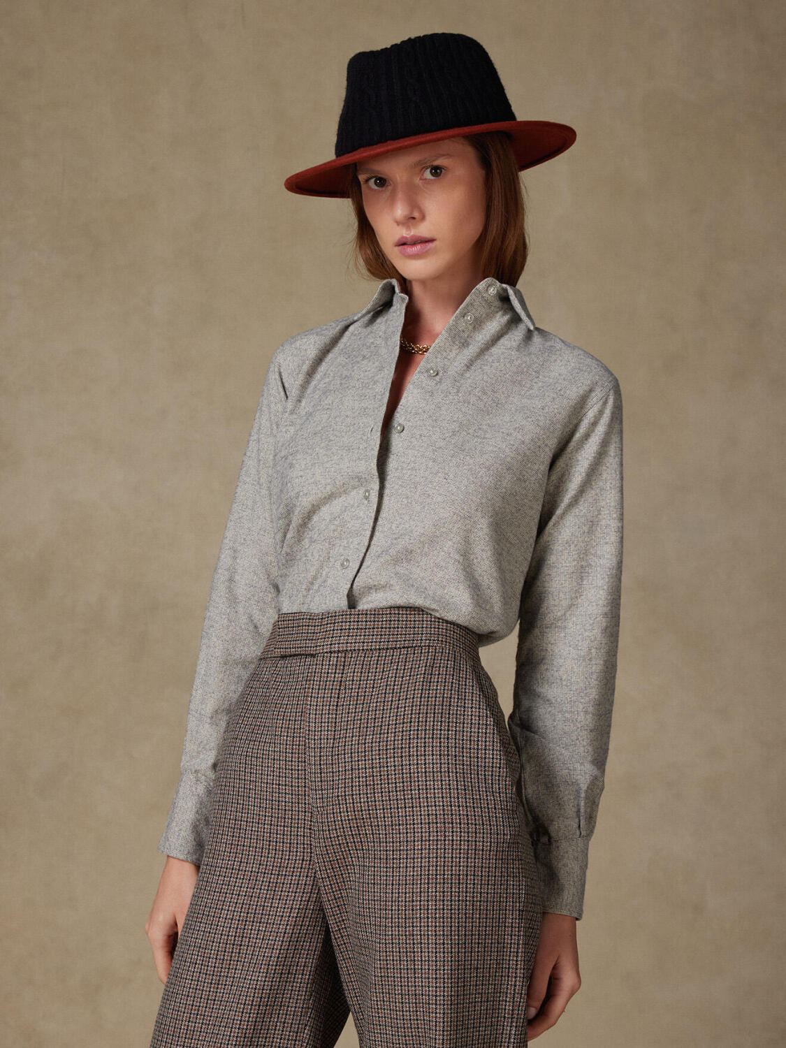 Albane grijs flanel overhemd