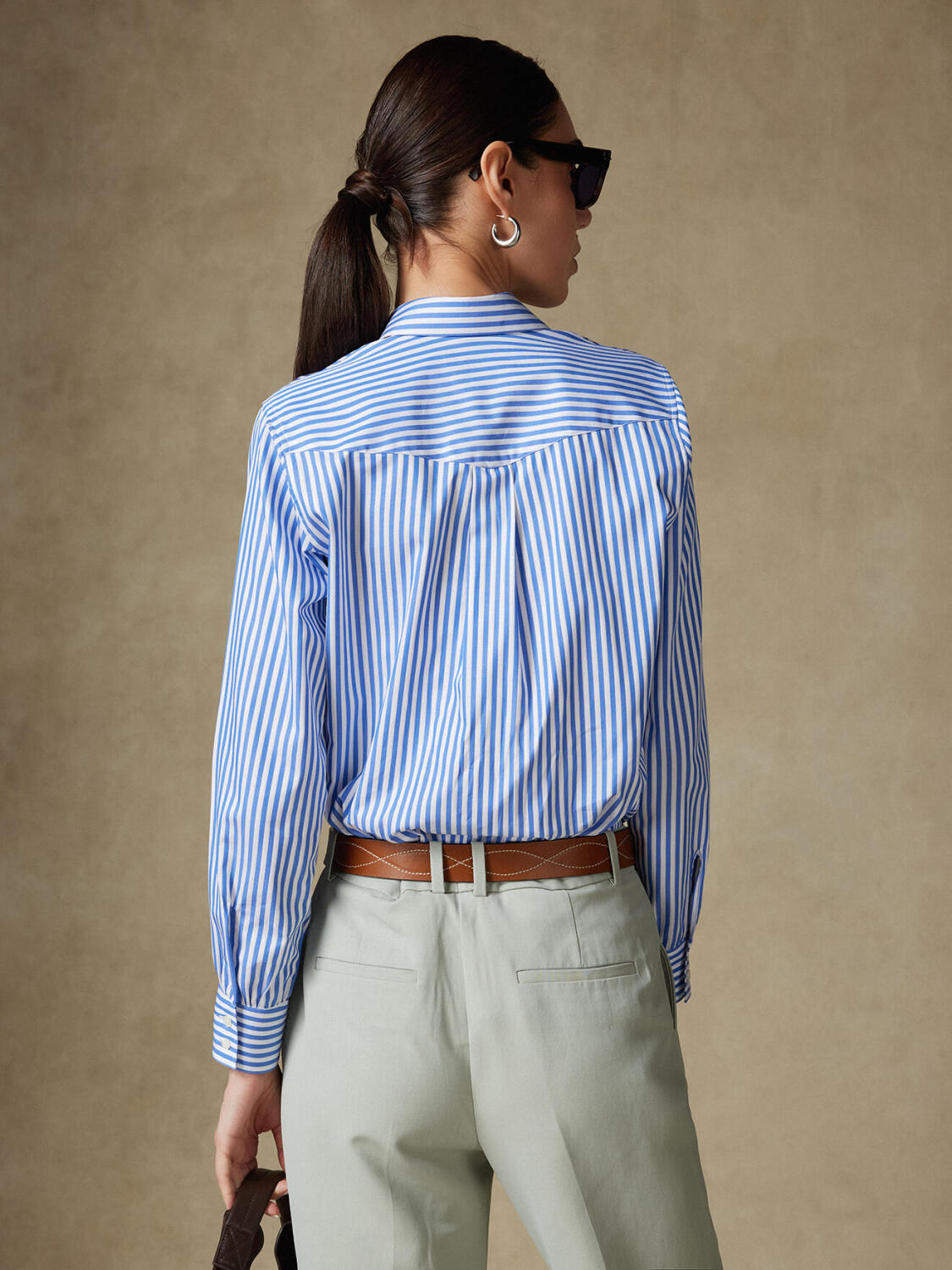 Albane Sky Stripe Poplin Shirt
