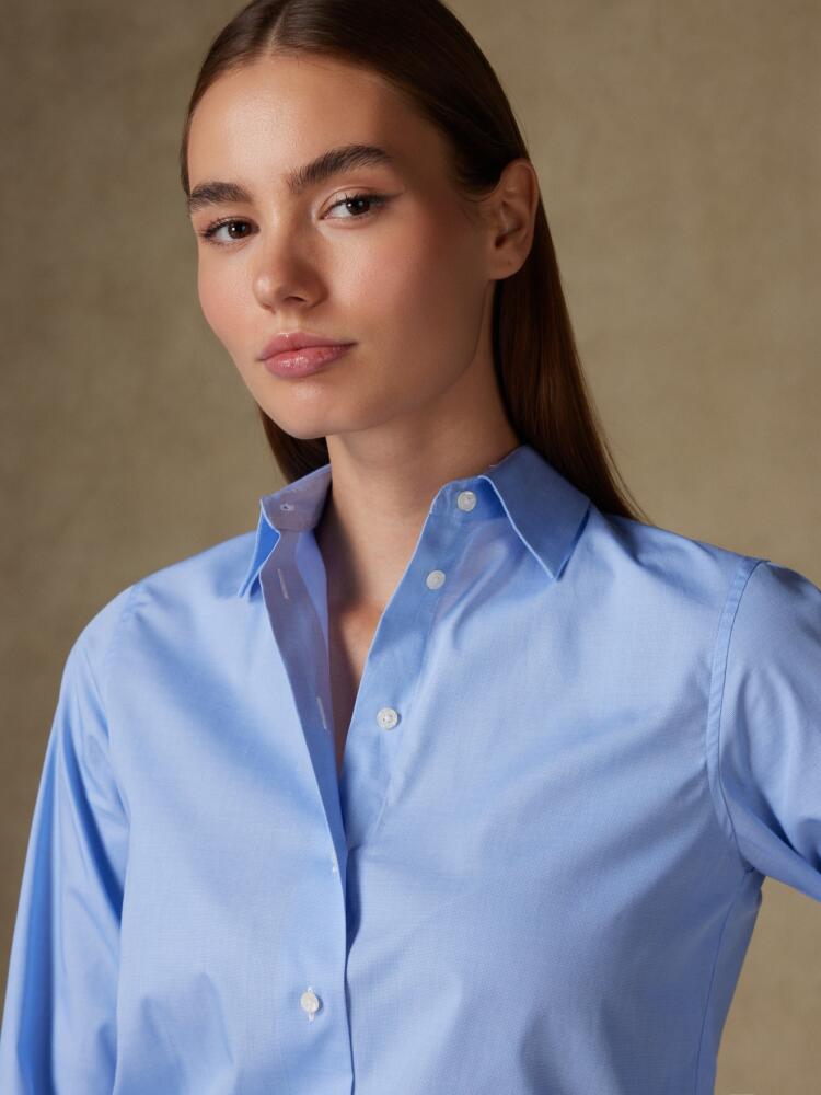 Albane camicia in popeline cielo