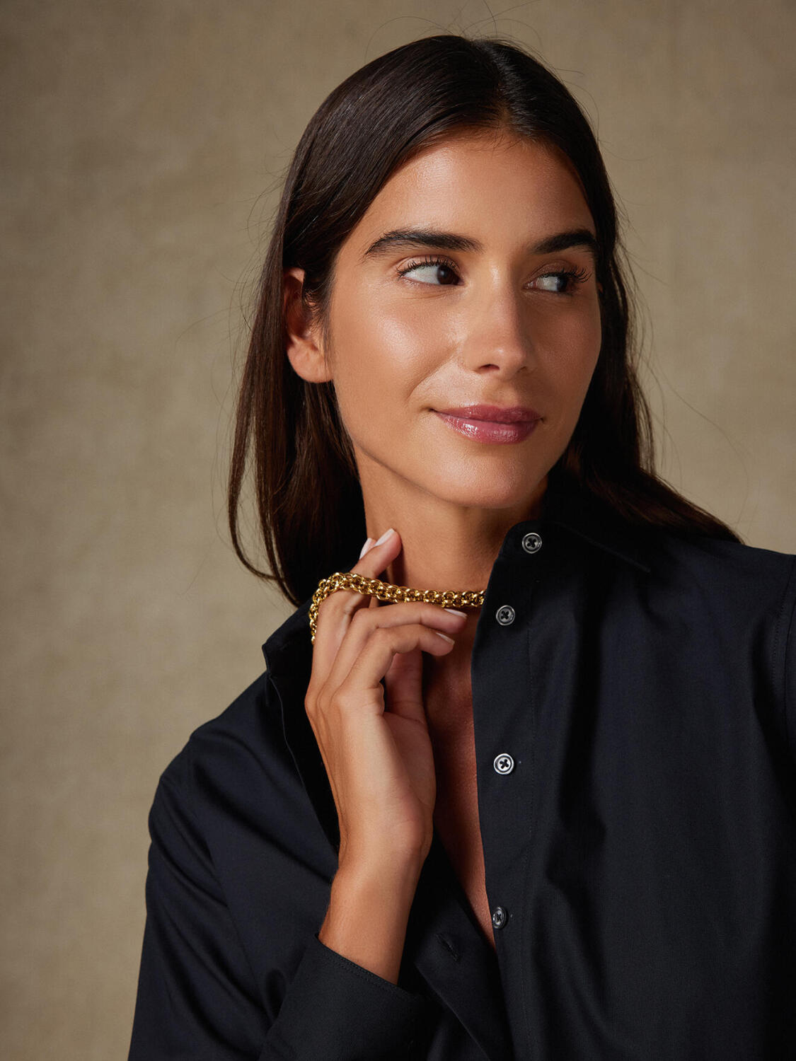 Chemise Albane en oxford noir